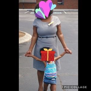 Grey cap-sleeved dress super cute